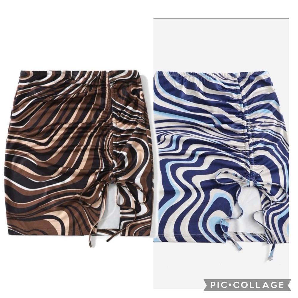 2 Skirts 💙 🤎 Tie Up